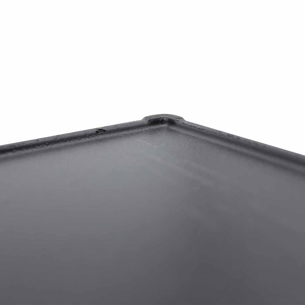 Vendbar grillplate støpejern 43x37,5 cm S-Serie - SANTOS håndtering