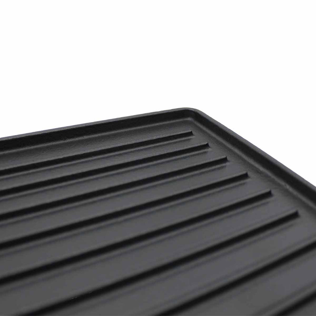 SANTOS vendbar grillplate støpejern for Broil King Imperial Regal sett fra siden