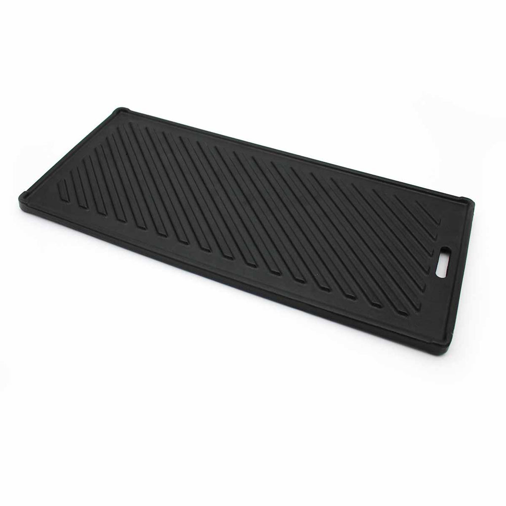 Vendbar grillplate støpejern for SANTOS S-Serie forfra