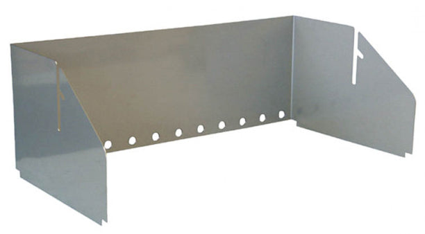Vindskjerm for Baikal kullgrill 30x60 cm rustfritt stål sett forfra