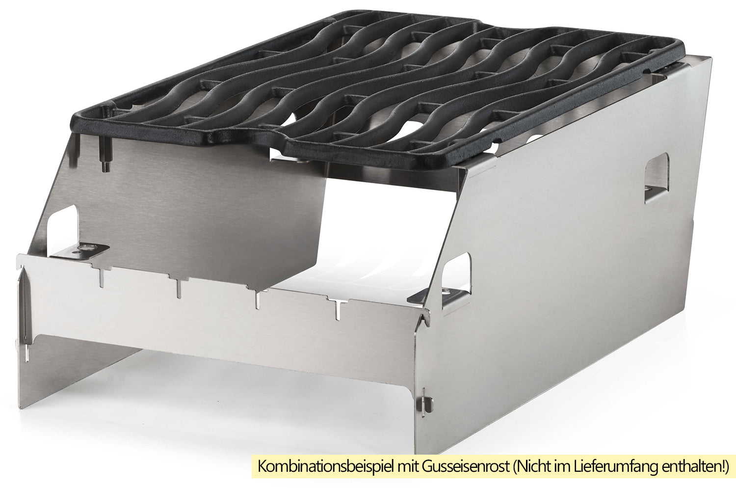 Vindskjerm for Sizzle Zone stor Prestige Rogue SE rustfritt stål bakside