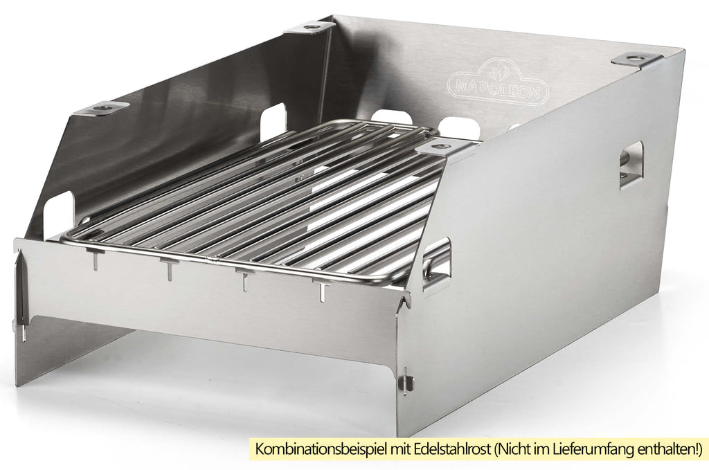 Detalj av vindskjerm for Sizzle Zone stor Prestige Rogue SE rustfritt stål med spissholder