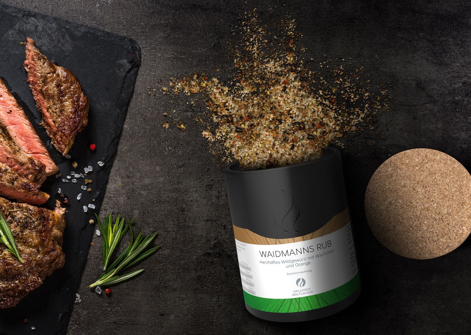 Waidmanns Rub viltkrydderblanding 120 g - Grillfürst bakside