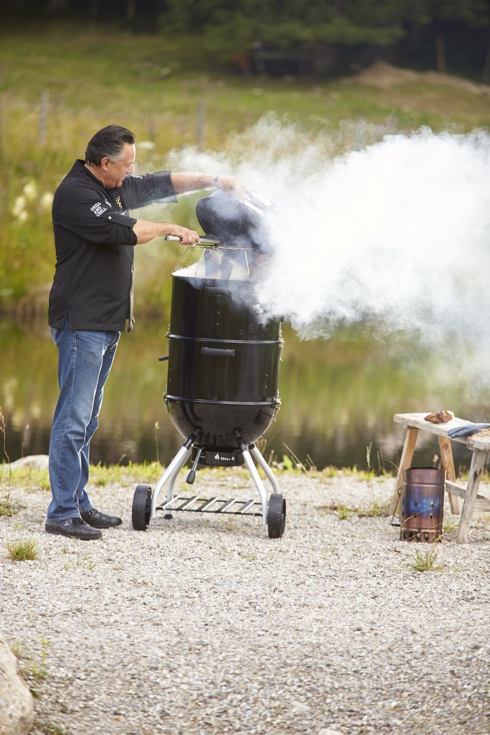 Watersmoker No. 1 F50-S røykovn inkl. grilltrekk 49 cm - Rösle