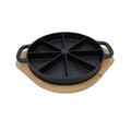 Wedge Pan støpejern med serveringsbrett i tre front