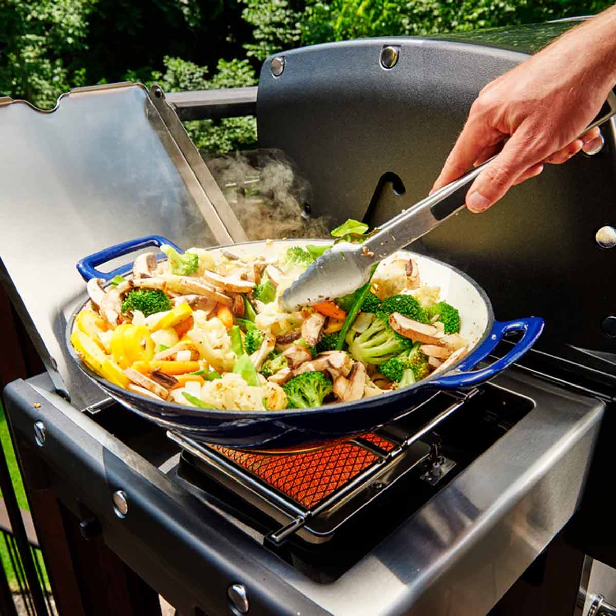 Wok-ring rustfritt stål for sidebrenner Broil King bakside