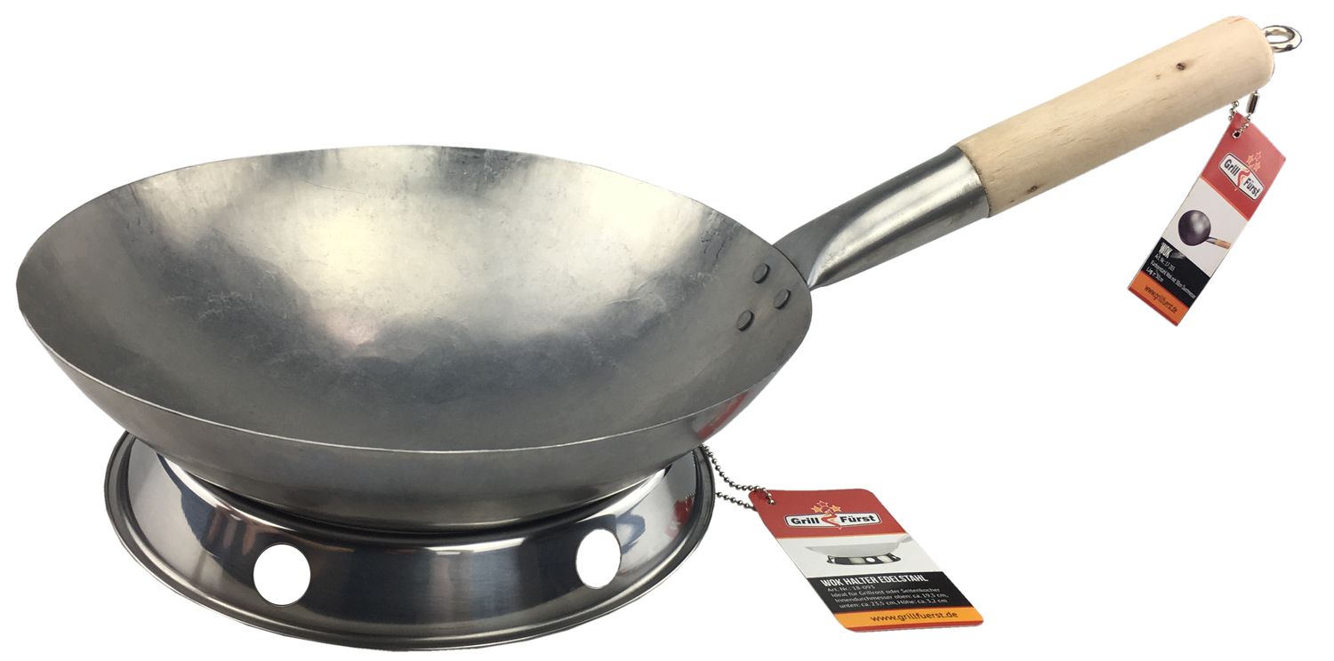 Wok-ring universal for sidebrenner rustfritt stål bakside