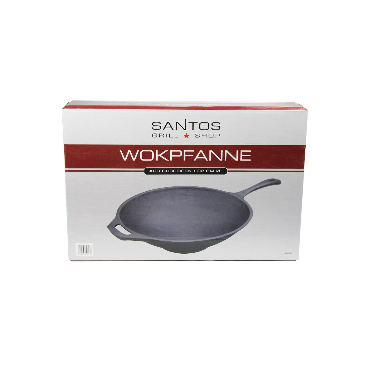 Wok støpejern Ø 31,8 cm - SANTOS montert på grill