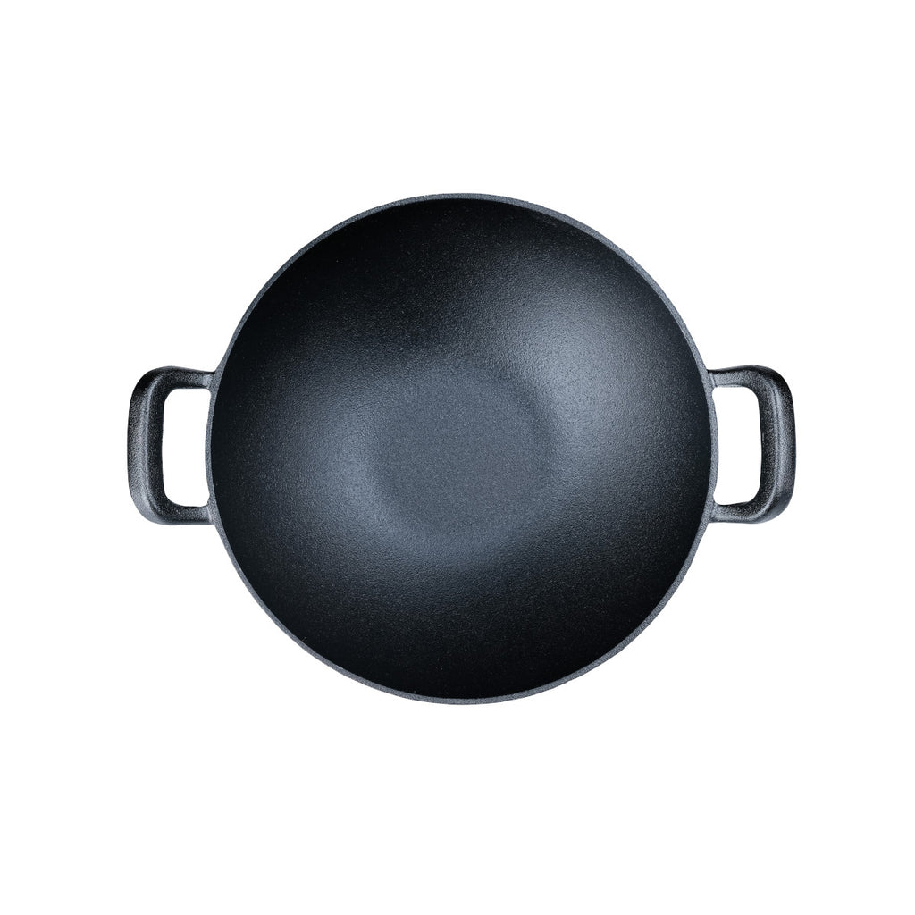 Wok støpejern 32 cm - SANTOS montert på grill