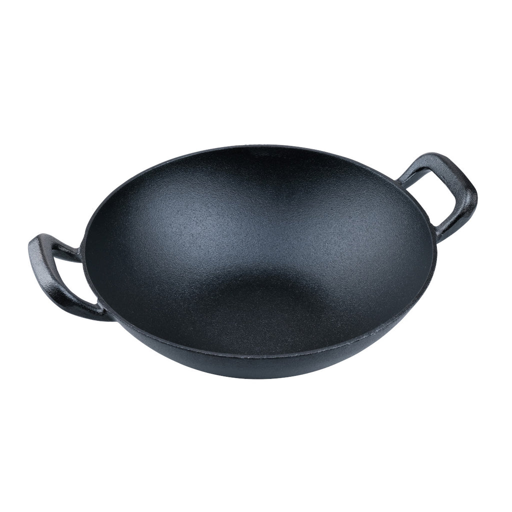 Wok støpejern Ø 32 cm - SANTOS forfra