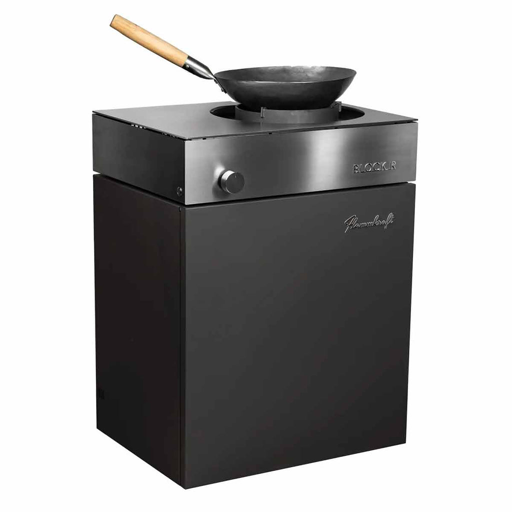 Wokbrenner Block R Gen. 5 gass 17 kW mørk grå forfra