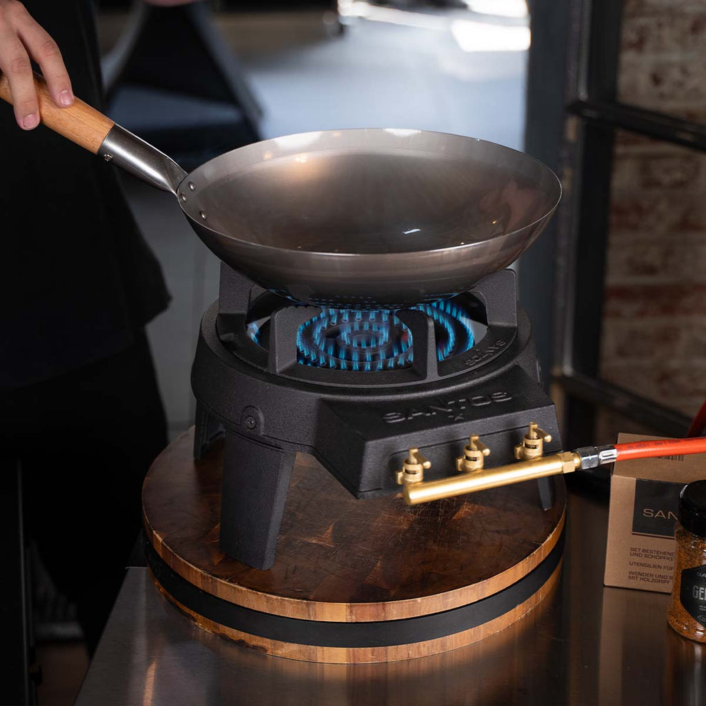 Wokbrenner komplettsett med wok og tilbehør 11 kW - SANTOS bakside
