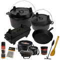 XXL dutch oven sett støpejern DO9+DO4 med panne 30 cm forfra